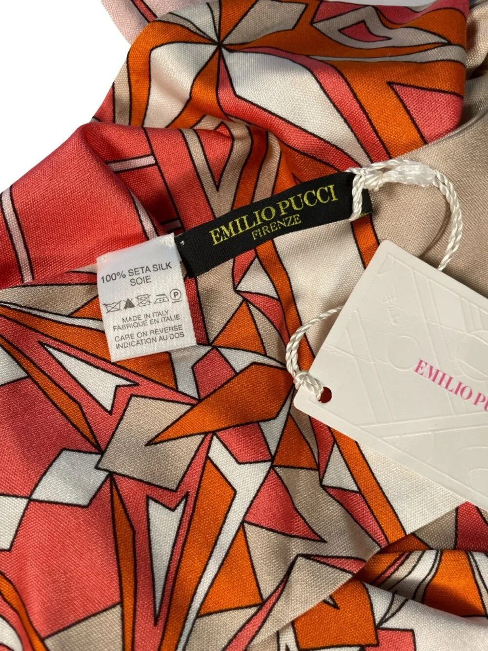Emilio Pucci Skinny Silk Jersey Scarf NWT